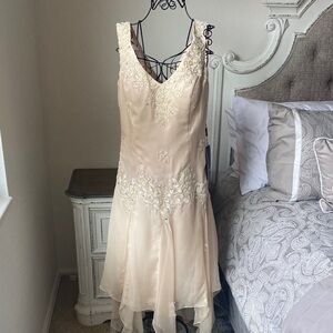 NWT Pink Formal Sleeveless Dress with Lace & Sequins
